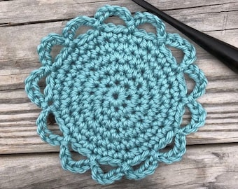 PATTERN ONLY - Circular Crochet Coaster Pattern, Cotton Coasters and Placemats, Coaster, Gift for her, Crochet Coasters Digital Download
