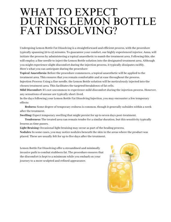 Lemon Bottle Fat Dissolving Manual - Etsy UK Lemon Bottle Fat Dissolving Manual - Etsy UK