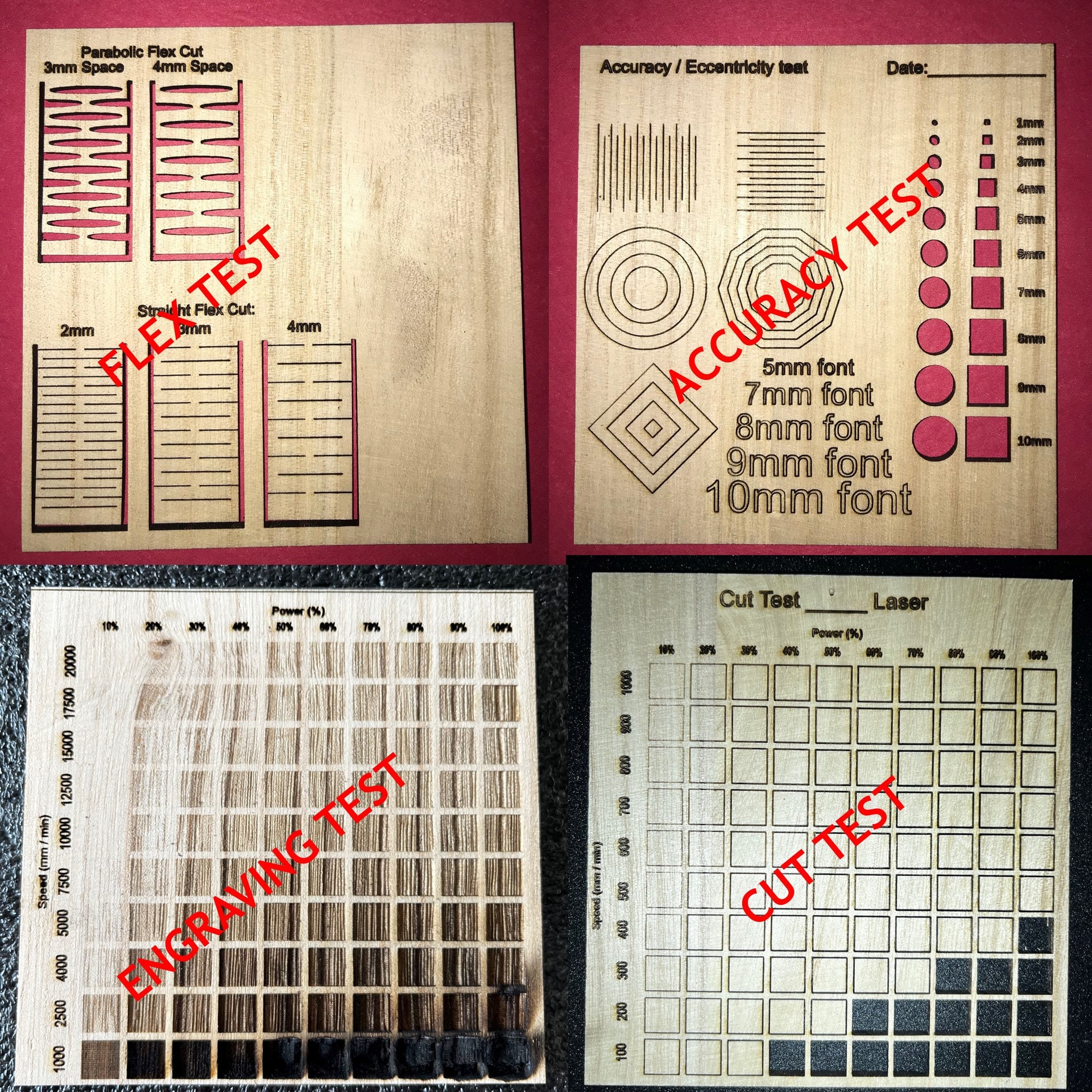 Laser Test File Bundle Calibration File Ultimate Test File for Laser Engraver Xtool, Atomstack