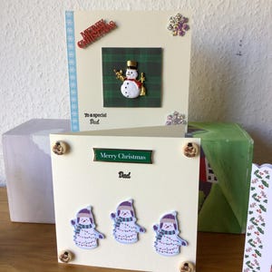 Tarjetas navideñas 3D hechas a mano - Papá