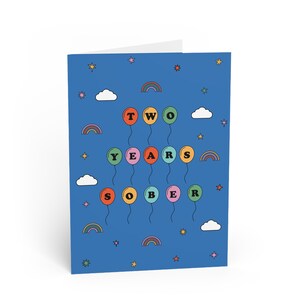 Cartão de comemoração de dois anos sóbrios! Sobriedade, Amor, Abstinência, Sóbrio, Recuperação, Sem álcool, Aniversário sóbrio, Aniversário sóbrio, Sóbrio