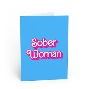 Tarjeta de celebración de la sobriedad - Regalos de sobriedad para mujeres - Mujer sobria - Tarjeta de hito de recuperación - Un día a la vez - Un año sobrio
