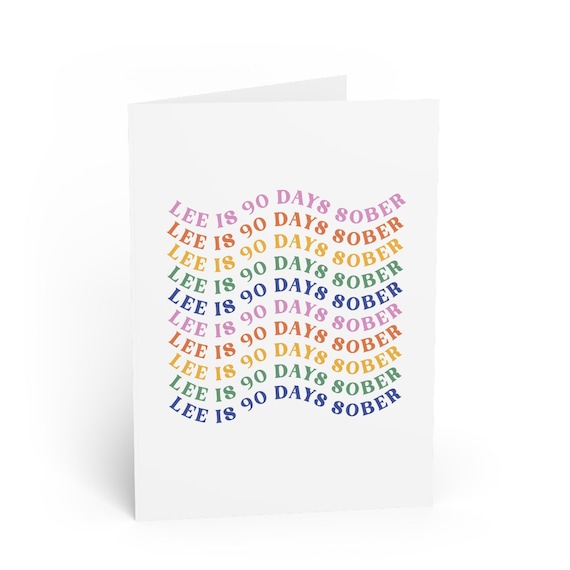 Custom Soberversary Personalised Card, Sober Celebration, Teetotal, Sober Milestone, Recovery, Alcohol free, Milestone Card, Sobriety, AA