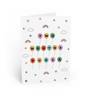 Cartão de comemoração de dois meses sóbrios! Sobriedade, Amor, Abstinência, Sóbrio, Recuperação, Sem álcool, Aniversário sóbrio, Aniversário sóbrio, Sóbrio