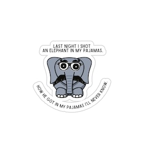 Groucho Marx Elephant Sticker