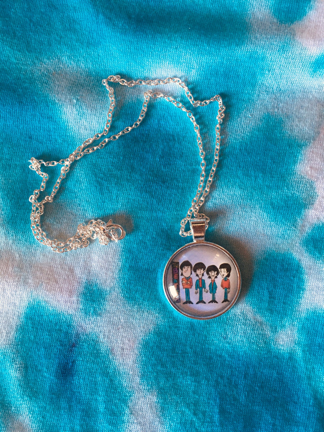 The Beatles Pendant With Chain Etsy