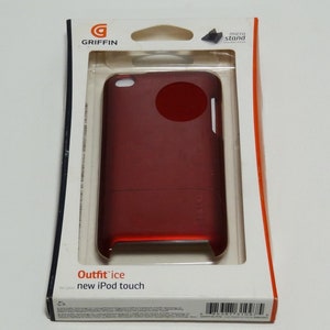 May include: A red Griffin Outfit ice case for the new iPod touch. The case has a micro stand included.