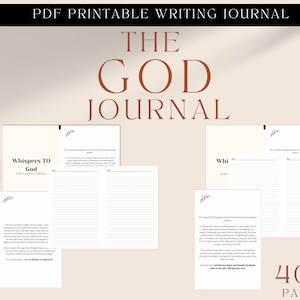 The God Journal| Printable Minimalistic Journal Download| Devotional|Journal Book| PDF Download