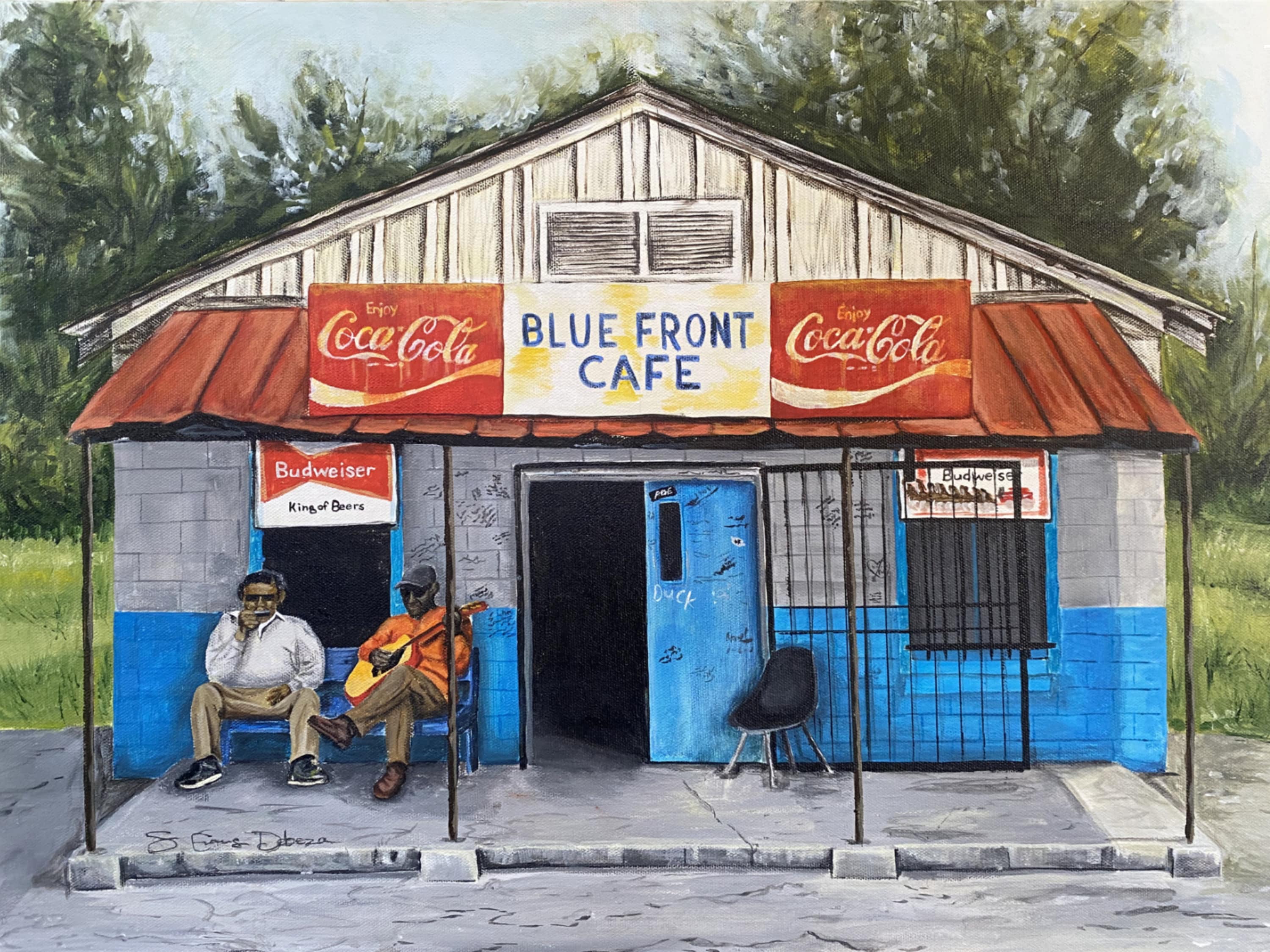 Blue Front Cafe Art Print: Mississippi Juke Joint Fine Art Paper