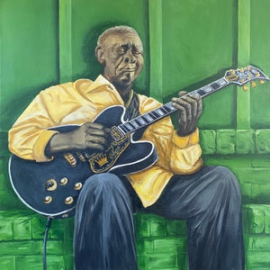 8&quot; x 8&quot; B.B. King Portrait - Fine Art Print - Premium Archival Paper