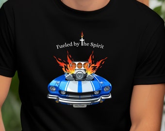Christian T-Shirt, Men's Christian shirt, Holy Spirit, Hot Rod Shirt, Christian Gift, Scripture, Jesus Tshirt, Christian Apparel, Faith T-Sh