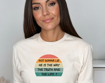 Retro John 14:6, Christian T-Shirt, Jesus Tshirt, Christian Apparel, Faith Shirt, Religious T-shirt, Religious Gift, Christian Gift