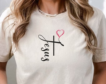Camiseta de Jesús, camiseta cristiana, camiseta de Jesús, camiseta de Jesús, regalos cristianos, regalo religioso, camiseta inspiradora, camiseta cruzada de Jesús, Biblia Ve