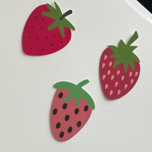 Waterproof Strawberry Stickers | Strawberry | fruit stickers | waterproof stickers | laptop stickers | phone stickers | red | three pack