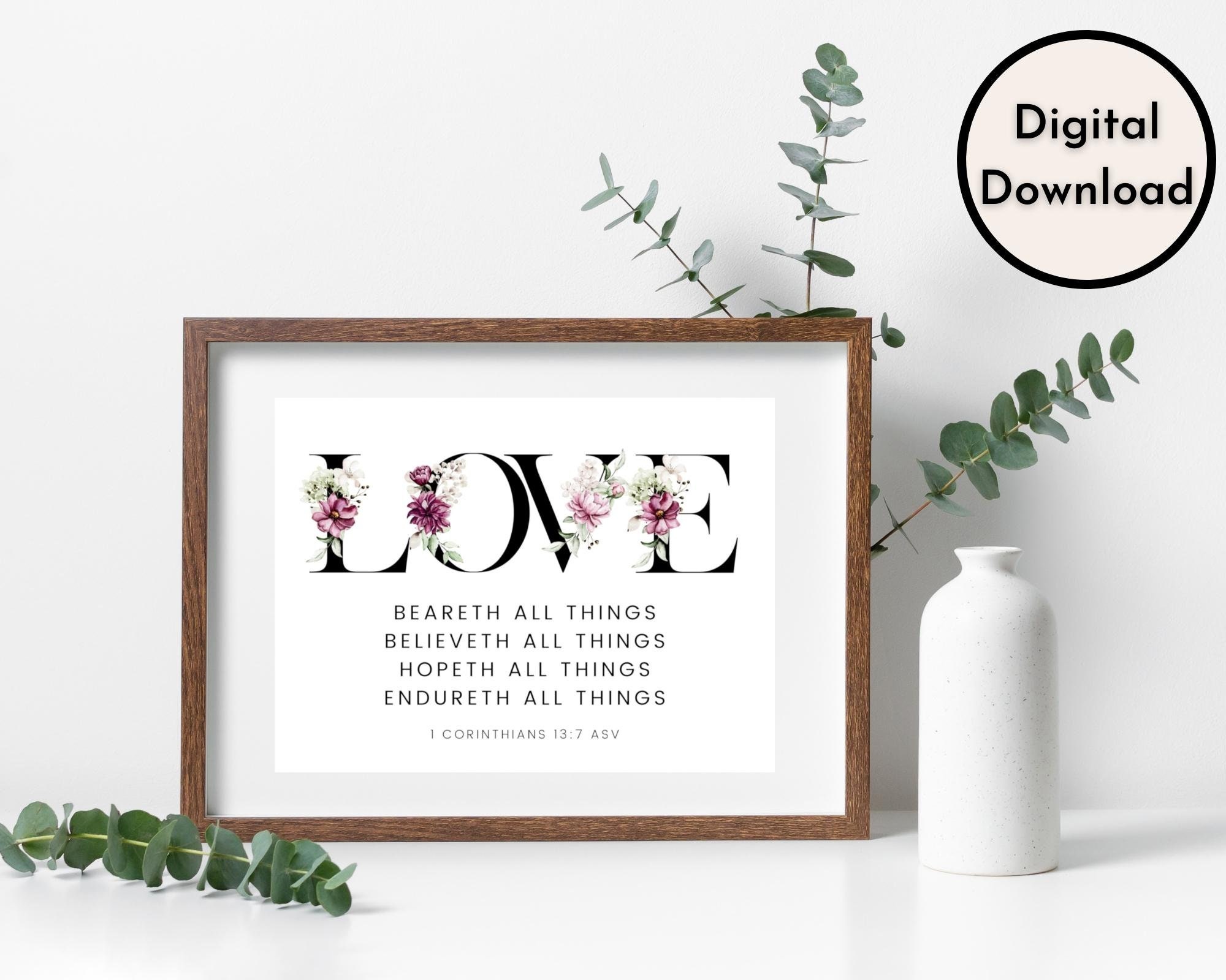 Printable Love Wall Art DIGITAL Download Printable - Etsy