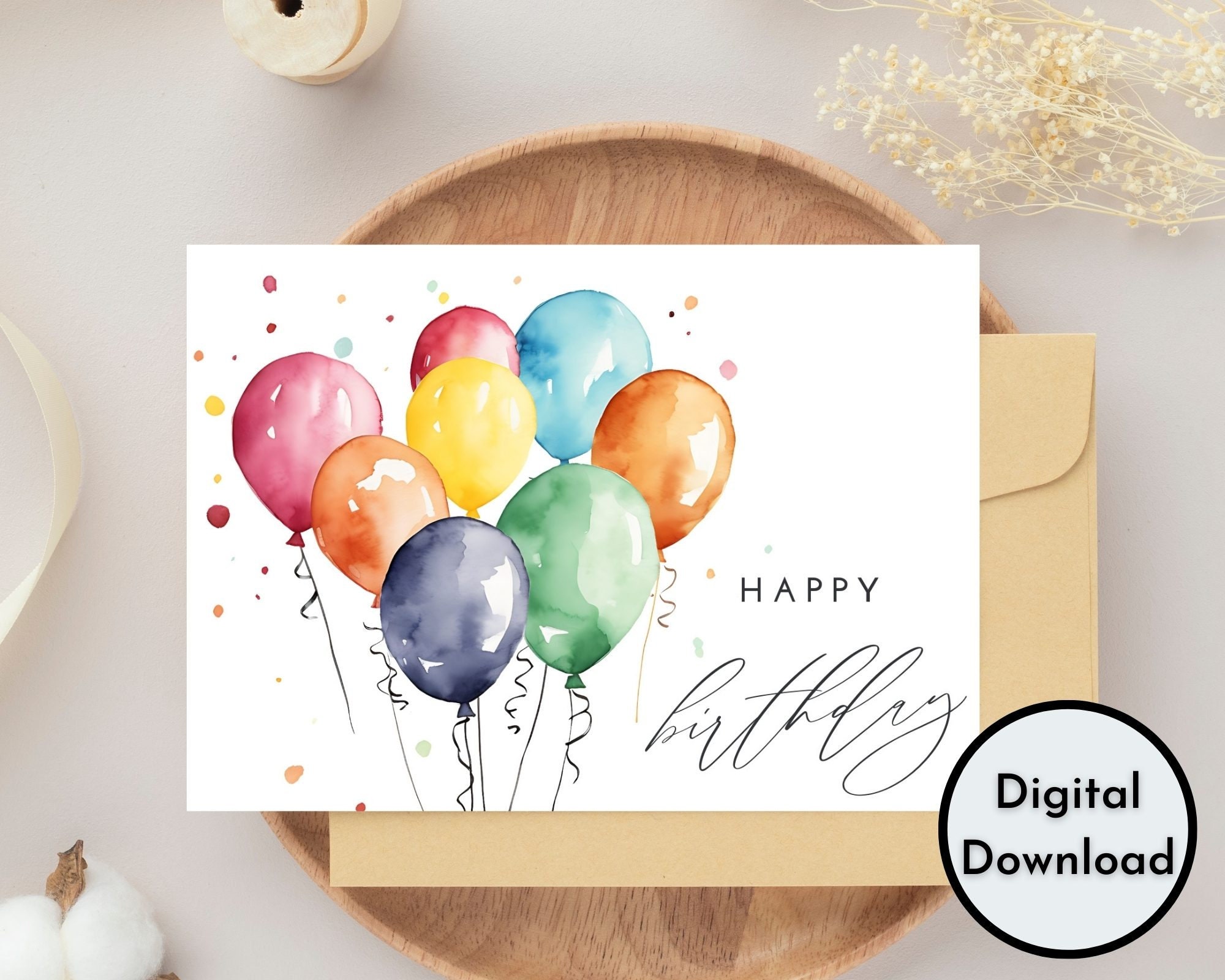 Alles Gute zum Geburtstag Karte DIGITALER Download Etsy.de