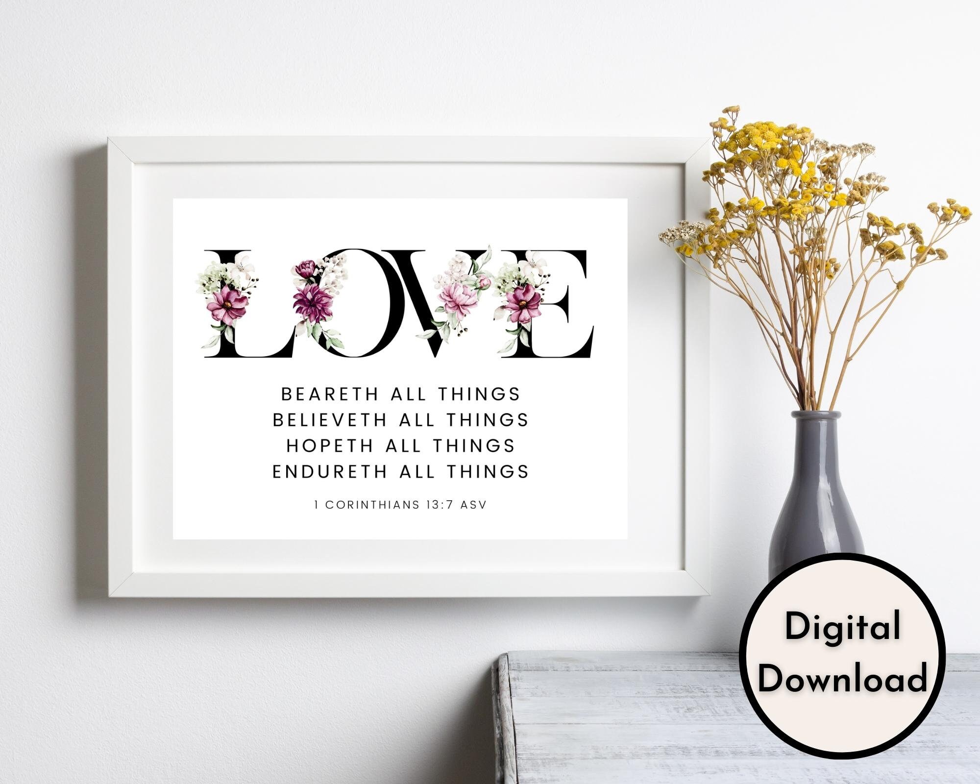 Printable Love Wall Art DIGITAL Download Printable - Etsy