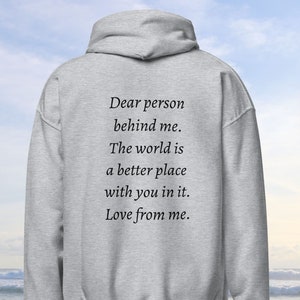 Moletom com capuz com citação inspiradora, moletom com mensagem motivacional, presente para melhor amigo, suéter com carta de amor