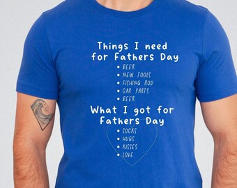 Fathers Day T shirt, Fishing Dad shirt, Car loving Dad TShirt, Gift for Tool loving Dad,  Beer drinker gift