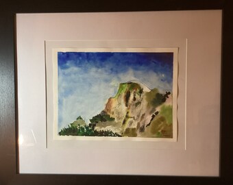 Half Dome im Yosemite National Park 12x9 Handmalerei