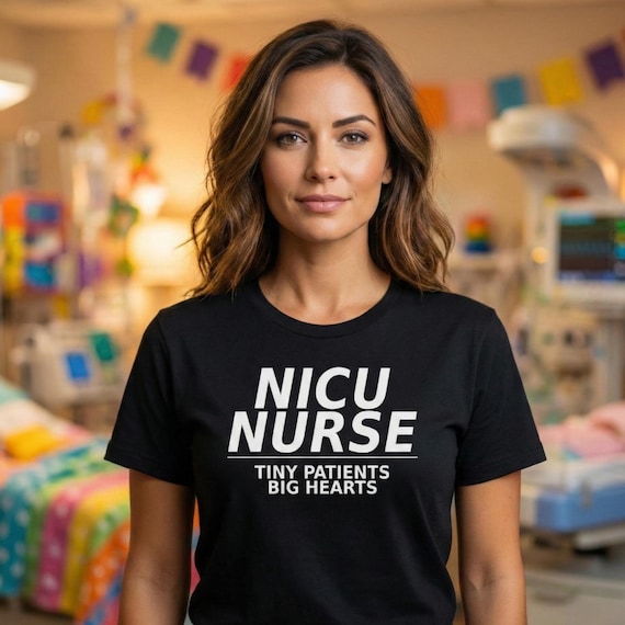 NICU Nurse Tiny Patients Big Hearts T-Shirt | Neonatal Nursing Tee