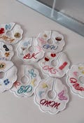 Custom Embroidered Wine Glass Tag, House Warming Gift, Bachelorette Party Favors