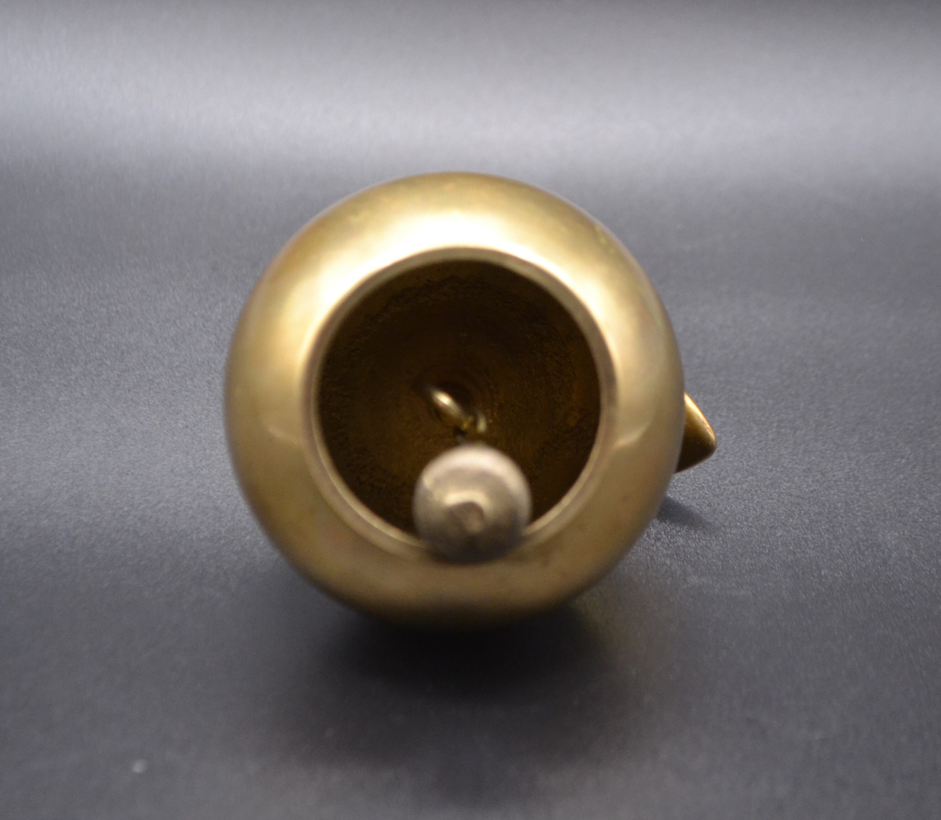 Solid Bell Pair of Vintage Solid Brass Bells. A Cute Apple & A Great Sounding ...