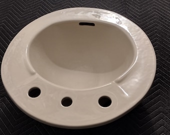 19 in Cream Color Beautiful 1980 Self Rimming Bowl Sink Kohler K2202