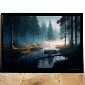 Poster: Mystic Foggy Forest