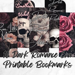 Dark Romance Era Printable Bookmarks Set of 10 Vintage Victorian Gothic ...