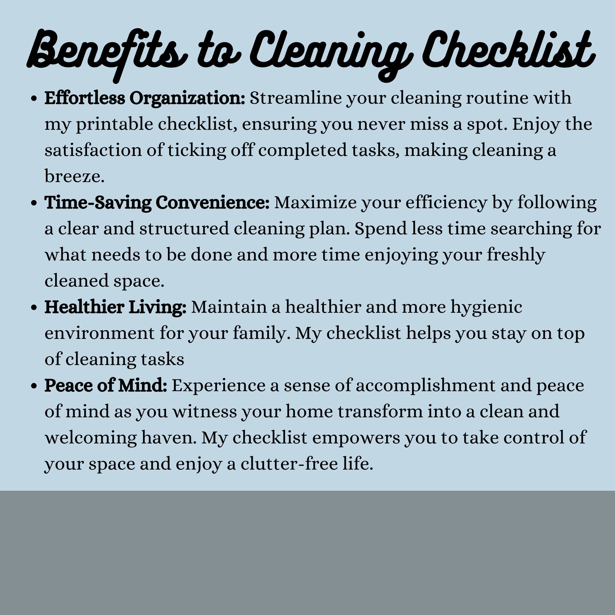 Printable Cleaning Checklists Bundle: Cleaning Planner PDF - Etsy