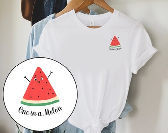 One In A Melon Tee, Cute Watermelon Tee, Watermelon Shirt, Watermelon T-shirt, Fruit Shirt, Fruit Tee