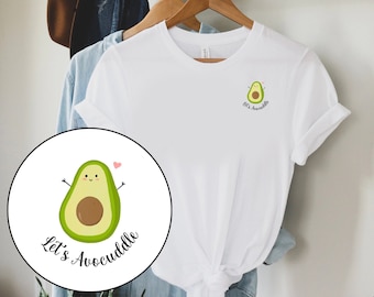 Let&#39;s Avocuddle Tee, Cute Avocado Tee, Avocado Shirt, Avocado T-shirt, Fruit Shirt, Fruit Tee