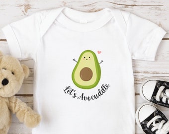 Let's Avocuddle Onesie®, Cute Avocado Onesie®, Avocado Baby Bodysuit, Girl Onesie® Baby Girl Bodysuit, Infant Fruit Top Gift