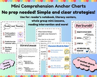 Mini Anchor Charts for Teaching Reading Comprehension
