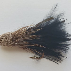 Black Maribou Muddler Minnows Black Maribou Tail 3 Flies Per Order Various Sizes