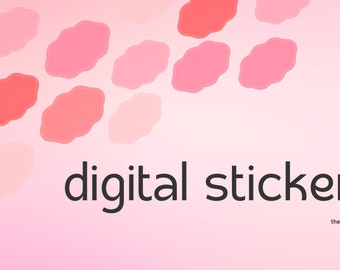 Pink! 100+ Digital Stickers | GoodNotes Stickers| pink collection - PNG format | iPad stickers | sticker pack | instant download