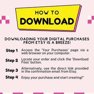 How to Download Instructions Pink Background