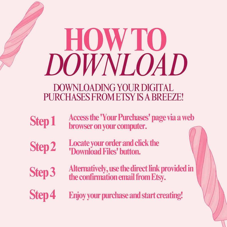 Instant digital download instructions for Etsy Halloween clipart bundle | retro 90s Y2K PNG stickers