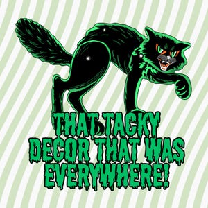 90s nostalgic Halloween clipart | vintage black jointed cat decoration PNG sticker