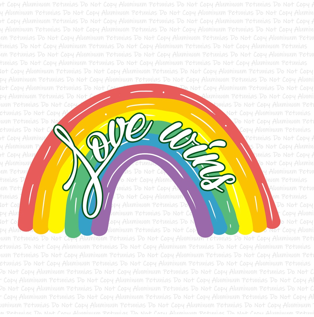 Love Wins DTF direct to Film Transfers Pride DTF Transfer - Etsy