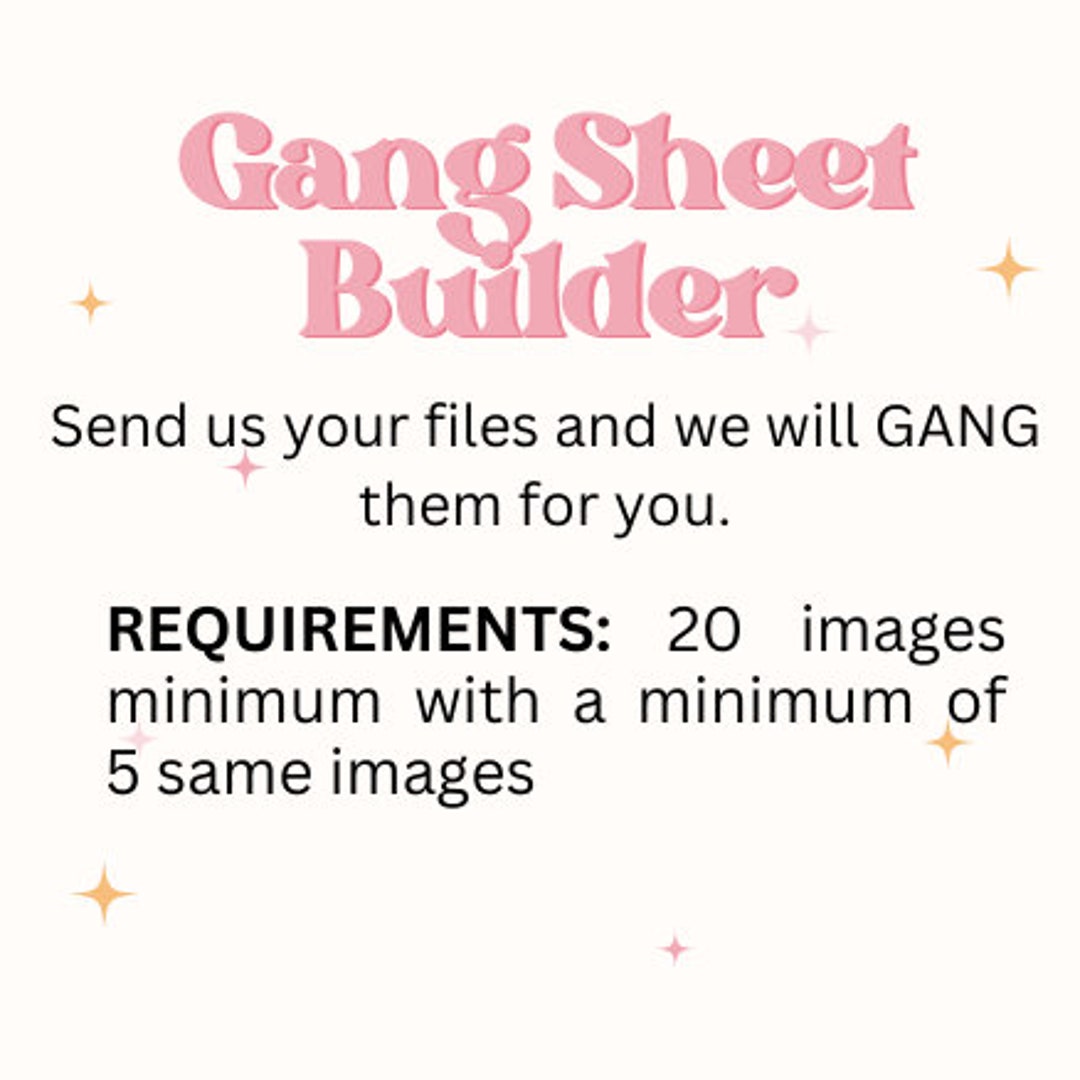 Gang Sheet Builder For DTF Prints DTF Transfers Gang Sheet Etsy