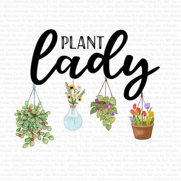 Plant Lady Script DTF (Direct to Film) Transfers, Gardening DTF Transfer Ready to Press,