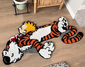 Calvin & Hobbes Handtufted Custom Rug