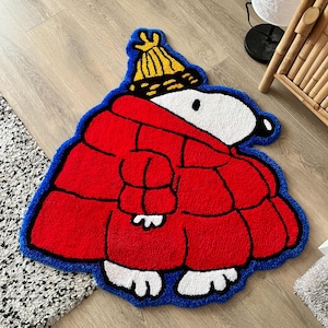 Puffer Jacket Parka Snoopy Handtufted Custom Rug