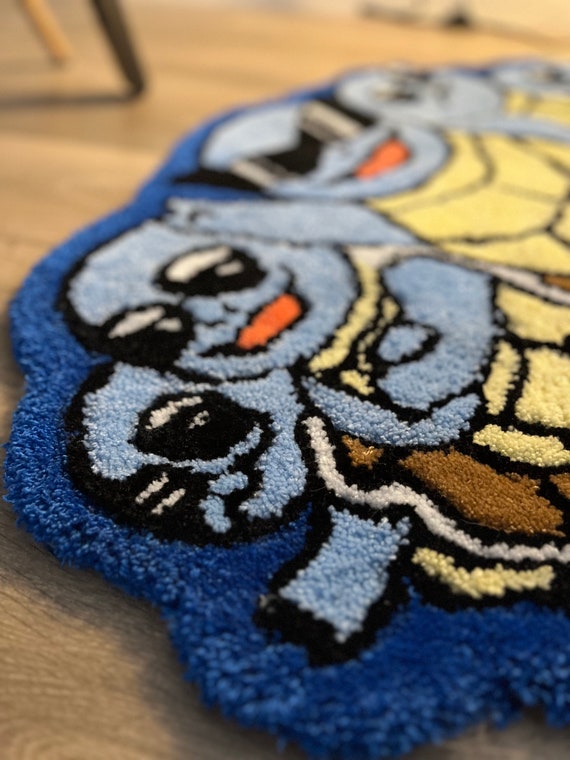 Squirtle Squad Handtufted Rug - Etsy