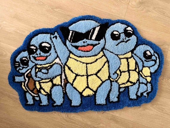 Squirtle Squad Handtufted Rug - Etsy