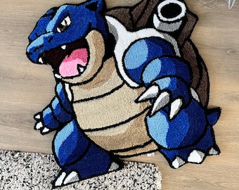 Blastoise Handtufted Custom Rug