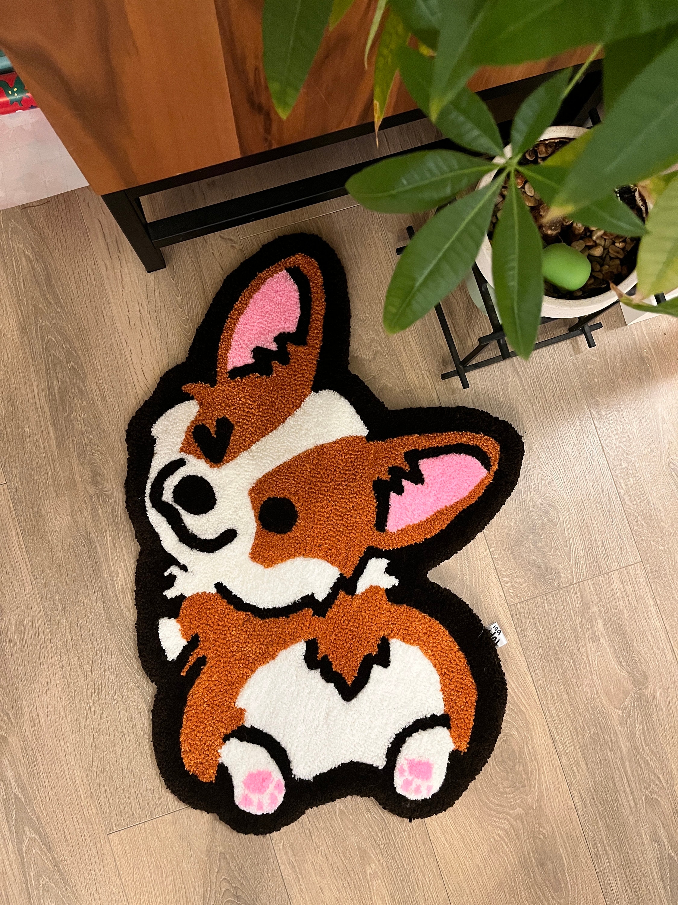 Corgi Dog Hand-tufted Custom Rug - Etsy