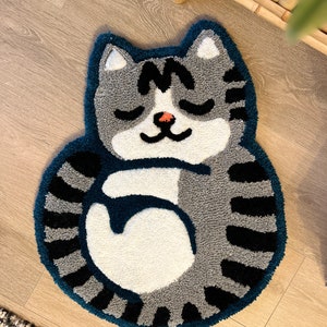 Cat Hand-tufted Custom Rug - Etsy